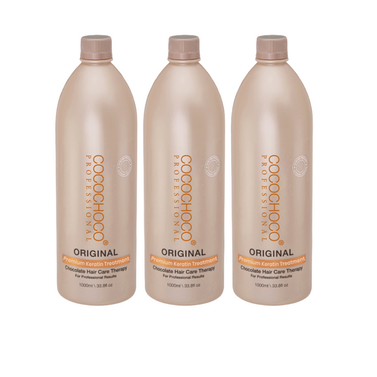 3x COCOCHOCO Professional Keratin ORIGINAL 1000 ml