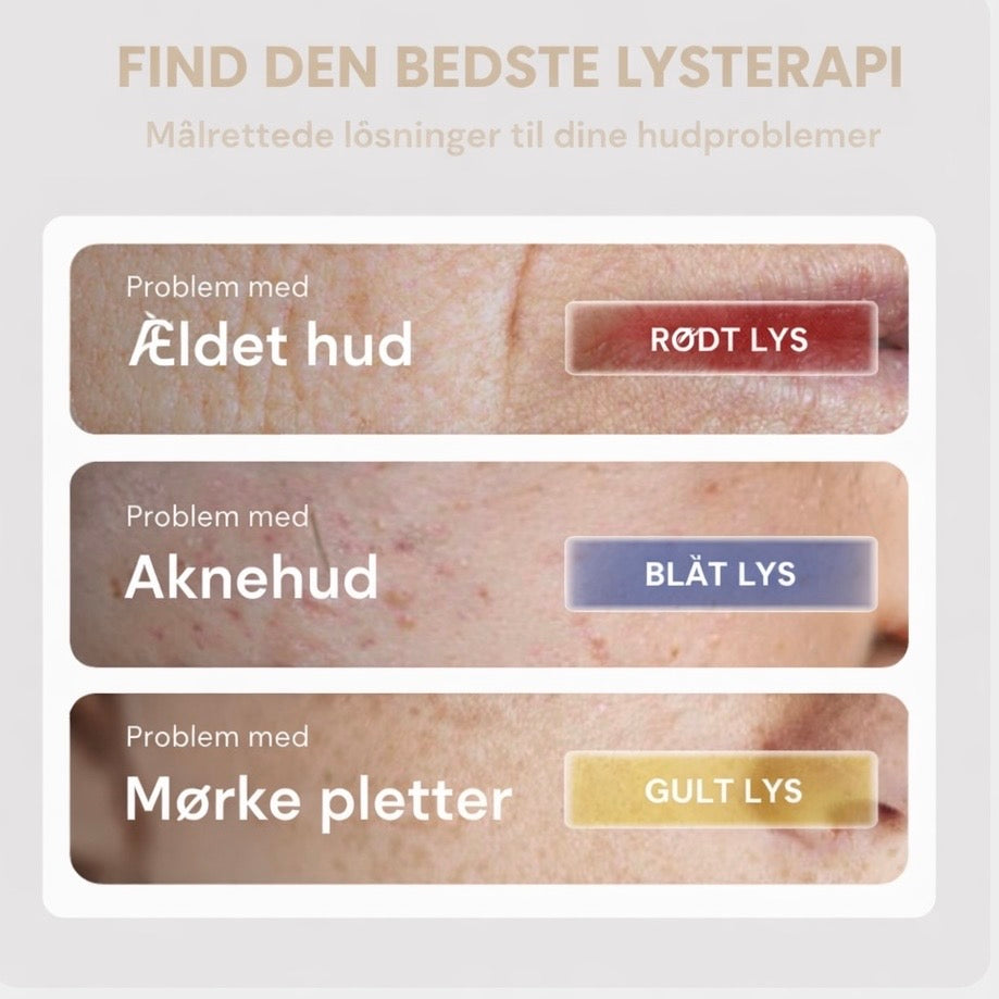 TOUCHBeauty GLAM LED Light Therapy Mask | Avanceret hudpleje mod rynker, akne og pigmentering .