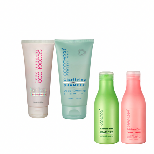 COCOCHOCO Hair Botox 100ml + Clarifying Shampoo 150ml + Sulfatfri Shampoo og Balsam 400ml