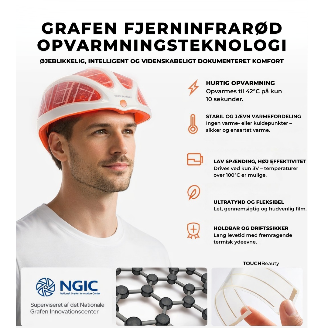 VITA grafen-hjelm til revitalisering af hovedbunden | Avanceret fjerninfrarød hovedbundsbehandling . Aktiverer hårsækkene og stimulerer væksten