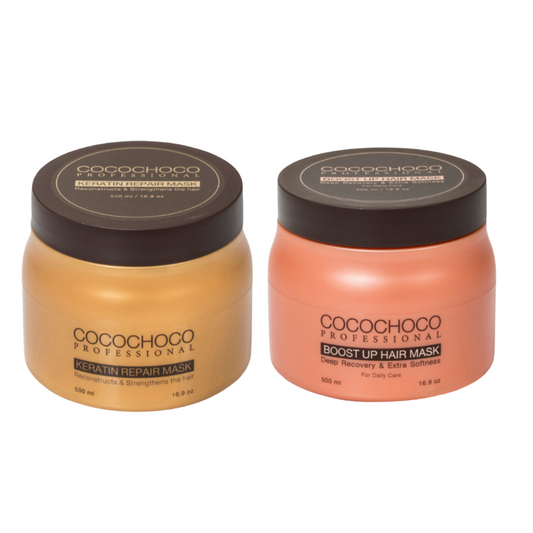 𝗖𝗢𝗖𝗢𝗖𝗛𝗢𝗖𝗢 Boost-up Hårkur 500ml & Keratin Repair Hårkur 500ml