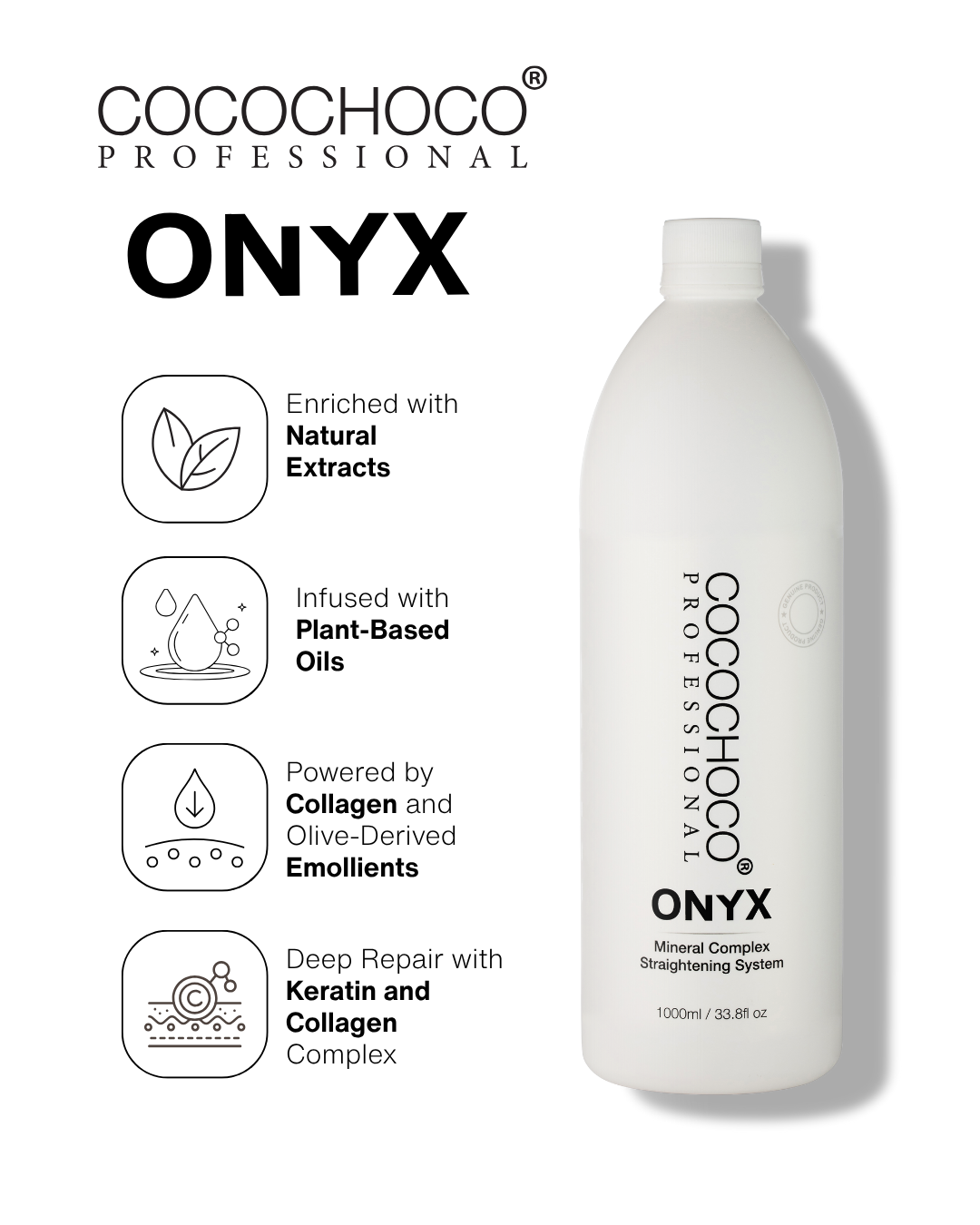 Cocochoco Onyx Mineral Keratin behandling 1000 ml