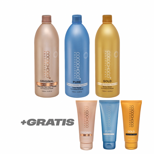 3x COCOCHOCO Keratin 1000 ml +gratis 3 x Keratin 100 ml