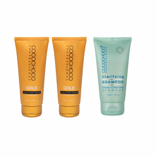 COCOCHOCO KERATIN GOLD 24k 2x100ml & COCOCHOCO Clarifying Shampoo 150ml
